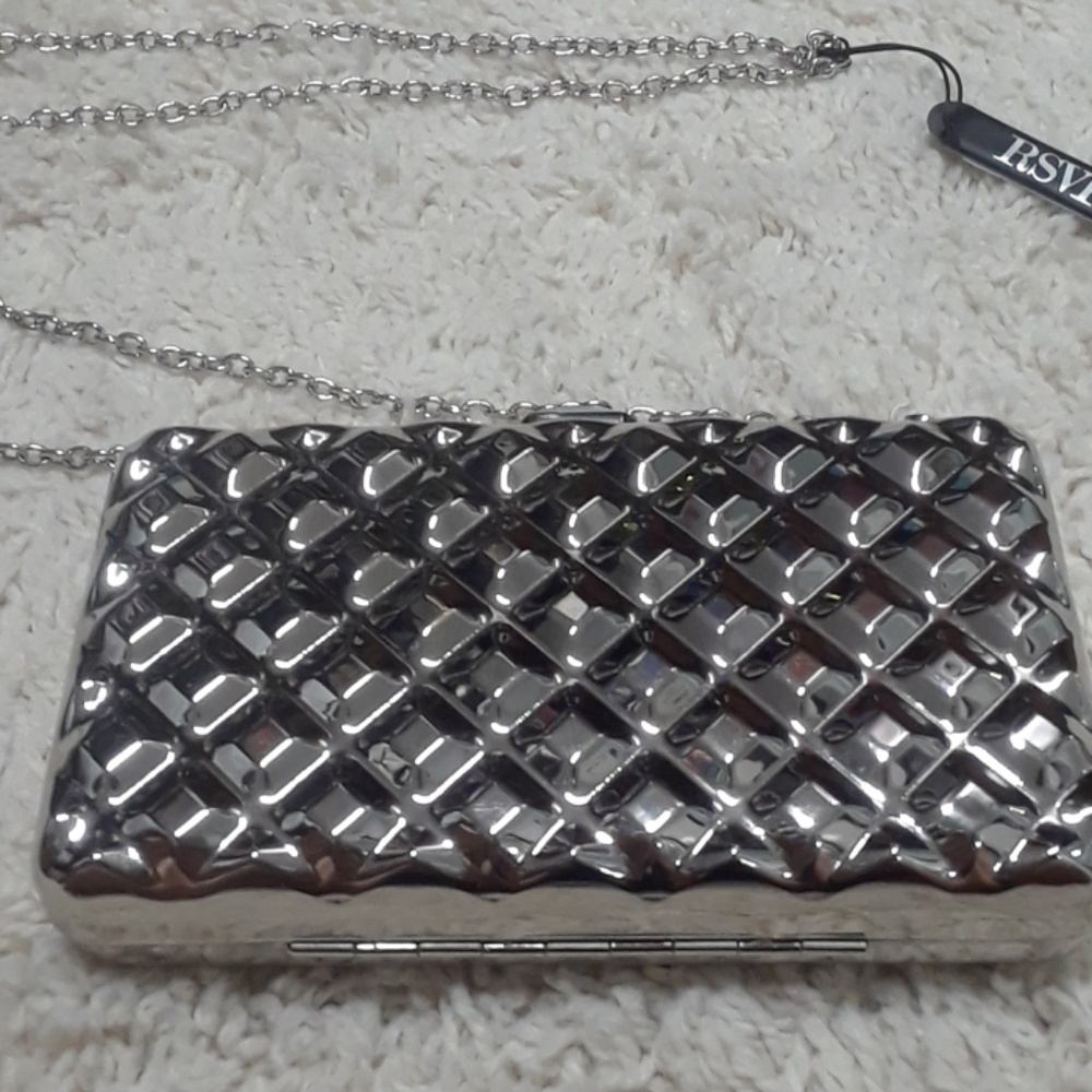 RSVP silver clutch